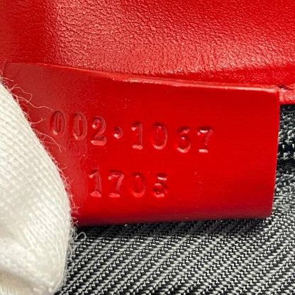 Gucci Handbag Jackie 002 GG Canvas Leather Red Gold — view 6