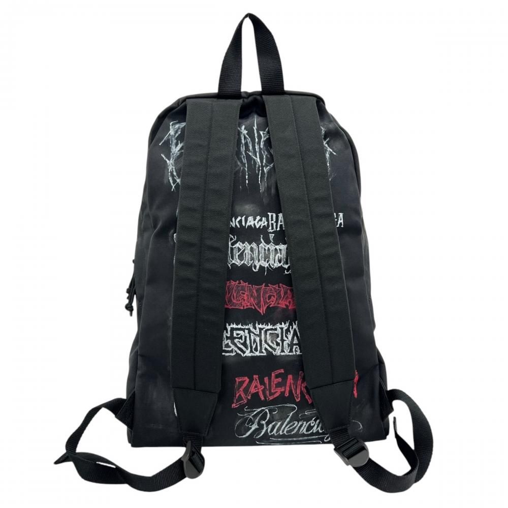 Balenciaga Backpack Explorer DIY Metal Allover Nylon Polyester Black — view 2