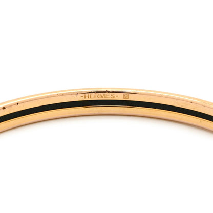 Hermes Bangle Enamel Extra Fan Cloisonne Multicolor Rose Gold PG Bracelet — view 6