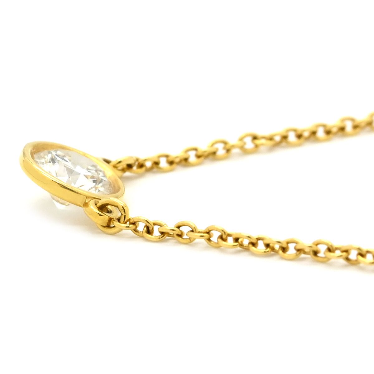 Tiffany & Co Necklace by the Yard Single Diamond Yellow Gold T&Co Elsa Peretti — view 3