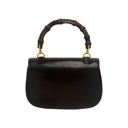 Gucci Vintage Bamboo Leather Handbag Mini Tote Brown — view 2