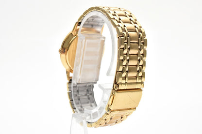 Gucci Quartz Watch Gold Dial 2 Hand Roman Numeral Bezel Plate Stainless Steel — view 7