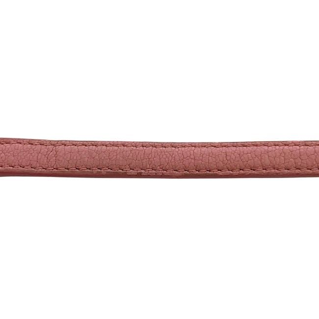 Miu Miu Bracelet Heart Leather Pink Logo Charm — view 8