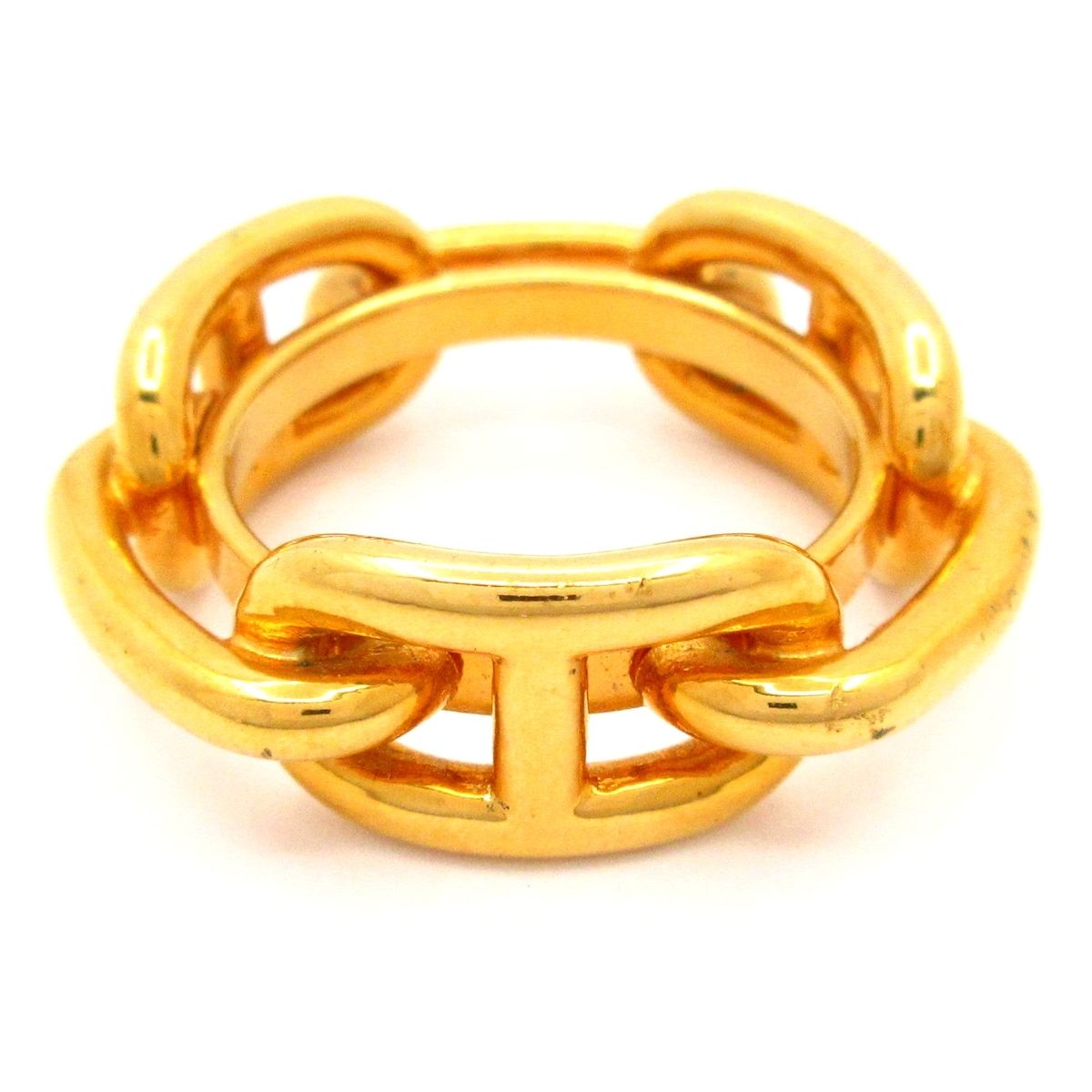 Hermes Scarf Ring Chaine D'ancre Gold