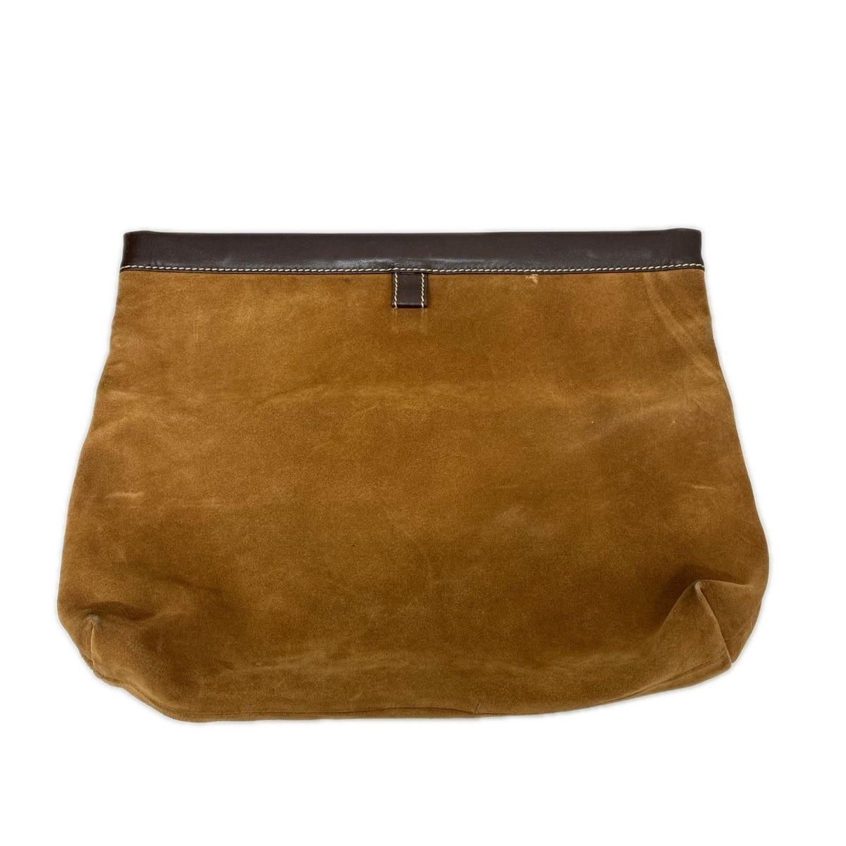 Loewe Clutch Embossed Anagram Suede Leather Vintage Brown — view 4