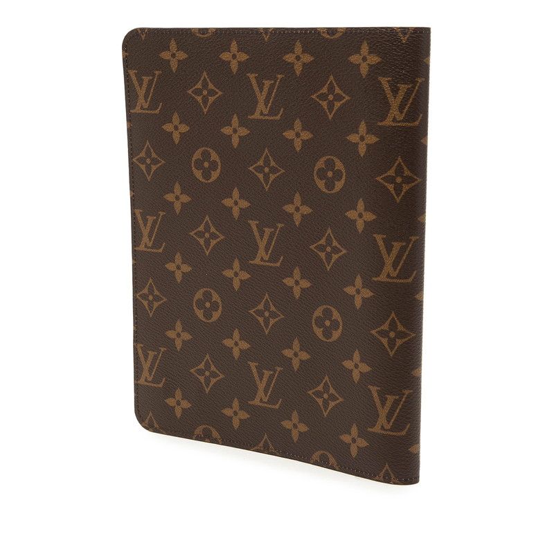 Louis Vuitton Monogram Agenda Bureau Cover Note Brown Leather — view 2