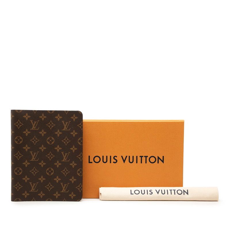 Louis Vuitton Monogram Agenda Bureau Cover Note Brown Leather — view 6