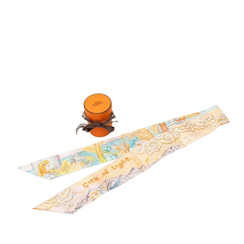 Hermes Twilly City of Light Scarf Multicolor Silk — view 6