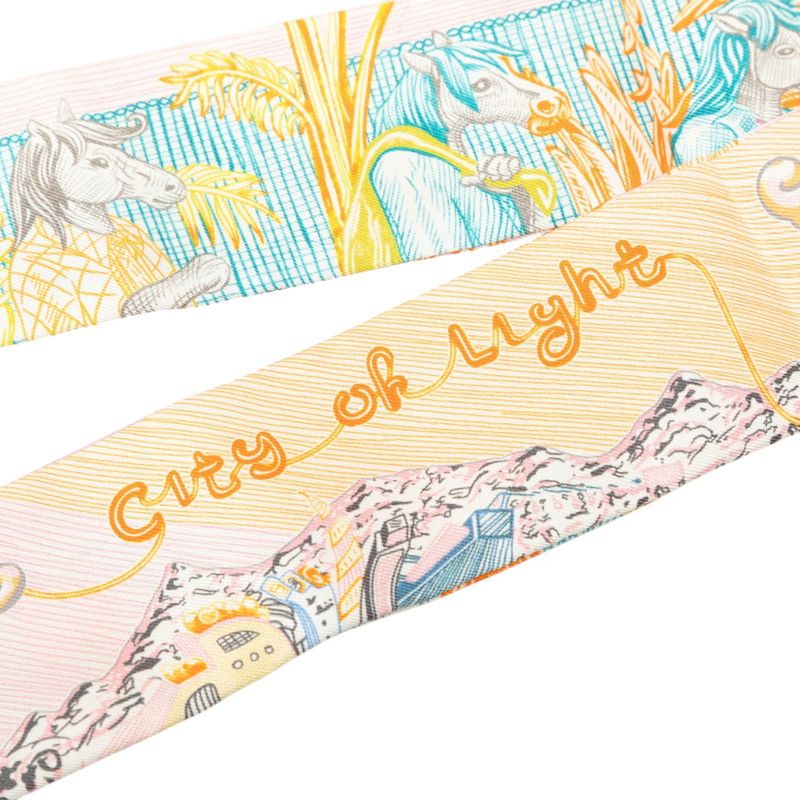 Hermes Twilly City of Light Scarf Multicolor Silk — view 2