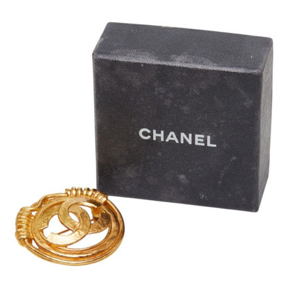 Chanel CC Logo Vintage Brooch 94P Gold Plated — view 4