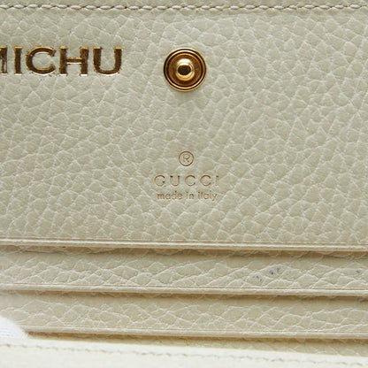 Gucci GG Supreme Bifold Wallet Beige White Leather — view 8