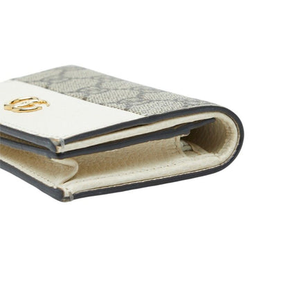 Gucci GG Supreme Bifold Wallet Beige White Leather — view 4
