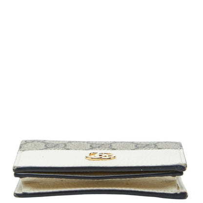 Gucci GG Supreme Bifold Wallet Beige White Leather — view 3