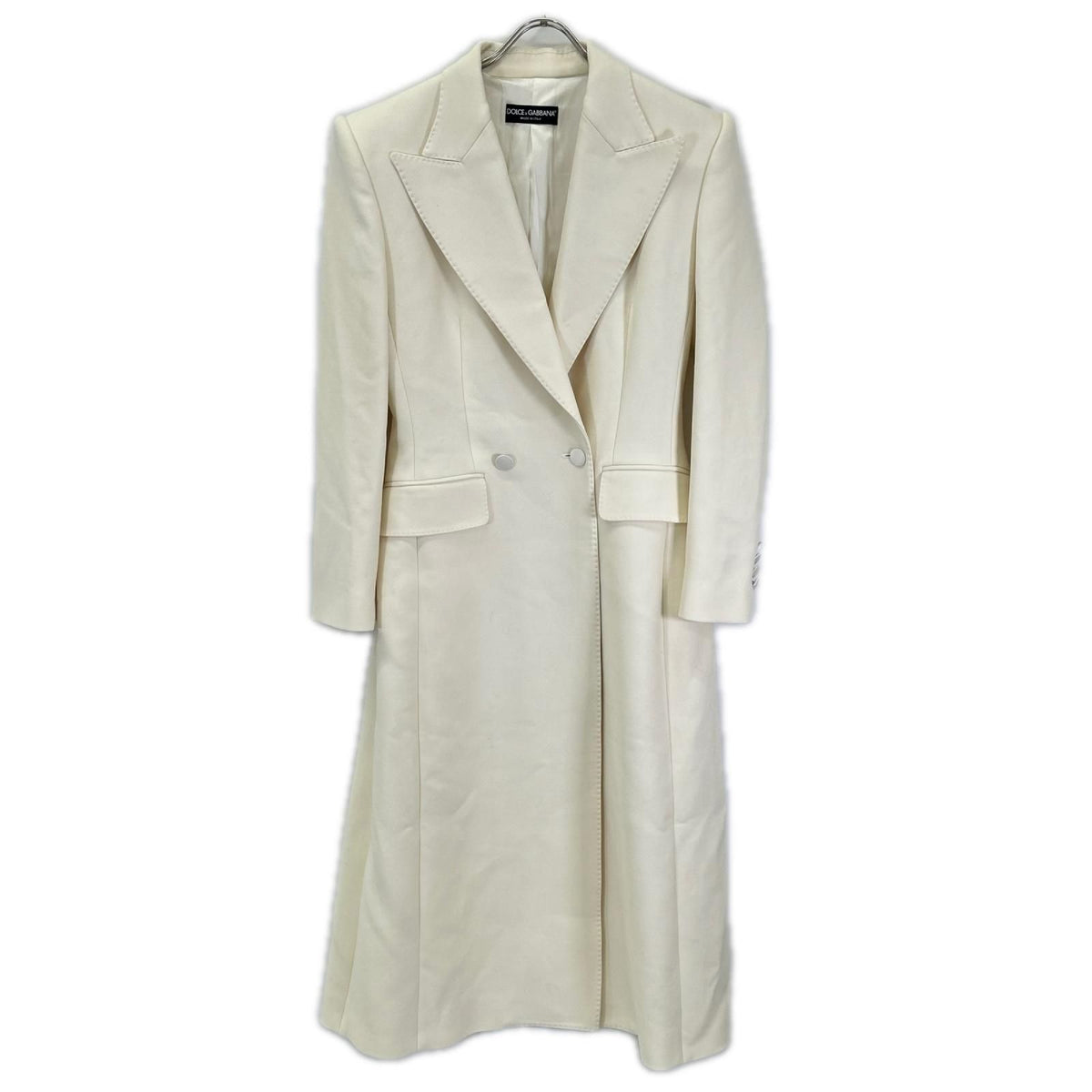Dolce & Gabbana Natural White Coat 42