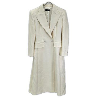 Dolce & Gabbana Natural White Coat 42