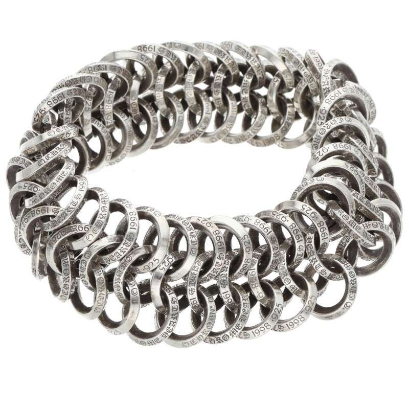 Chrome Hearts Dbl Mesh Low 2 B Ring Double Low Silver Bracelet — view 2