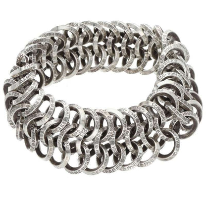 Chrome Hearts Dbl Mesh Low 2 B Ring Double Low Silver Bracelet — view 2