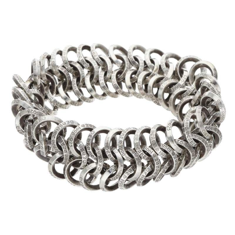 Chrome Hearts Dbl Mesh Low 2 B Ring Double Low Silver Bracelet