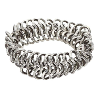 Chrome Hearts Dbl Mesh Low 2 B Ring Double Low Silver Bracelet