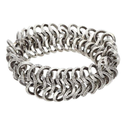 Chrome Hearts Dbl Mesh Low 2 B Ring Double Low Silver Bracelet