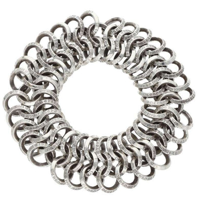 Chrome Hearts Dbl Mesh Low 2 B Ring Double Low Silver Bracelet — view 4