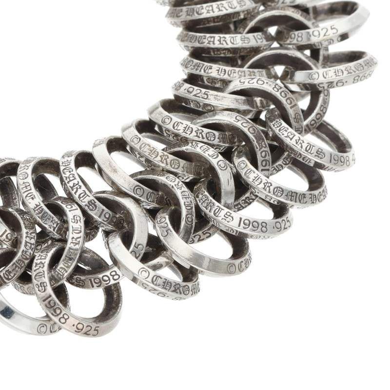 Chrome Hearts Dbl Mesh Low 2 B Ring Double Low Silver Bracelet — view 3
