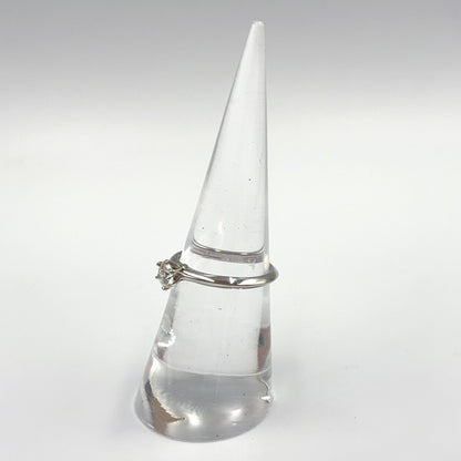 Tiffany & Co Solitaire Diamond Clear Silver Ring — view 7