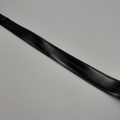 Fendi FF Logo Leather Black Belt Silver — view 7