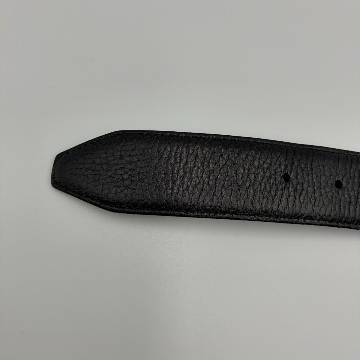 Fendi FF Logo Leather Black Belt Silver — view 8