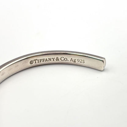 Tiffany & Co 1837 Cuff Silver Narrow Bangle Bracelet — view 5
