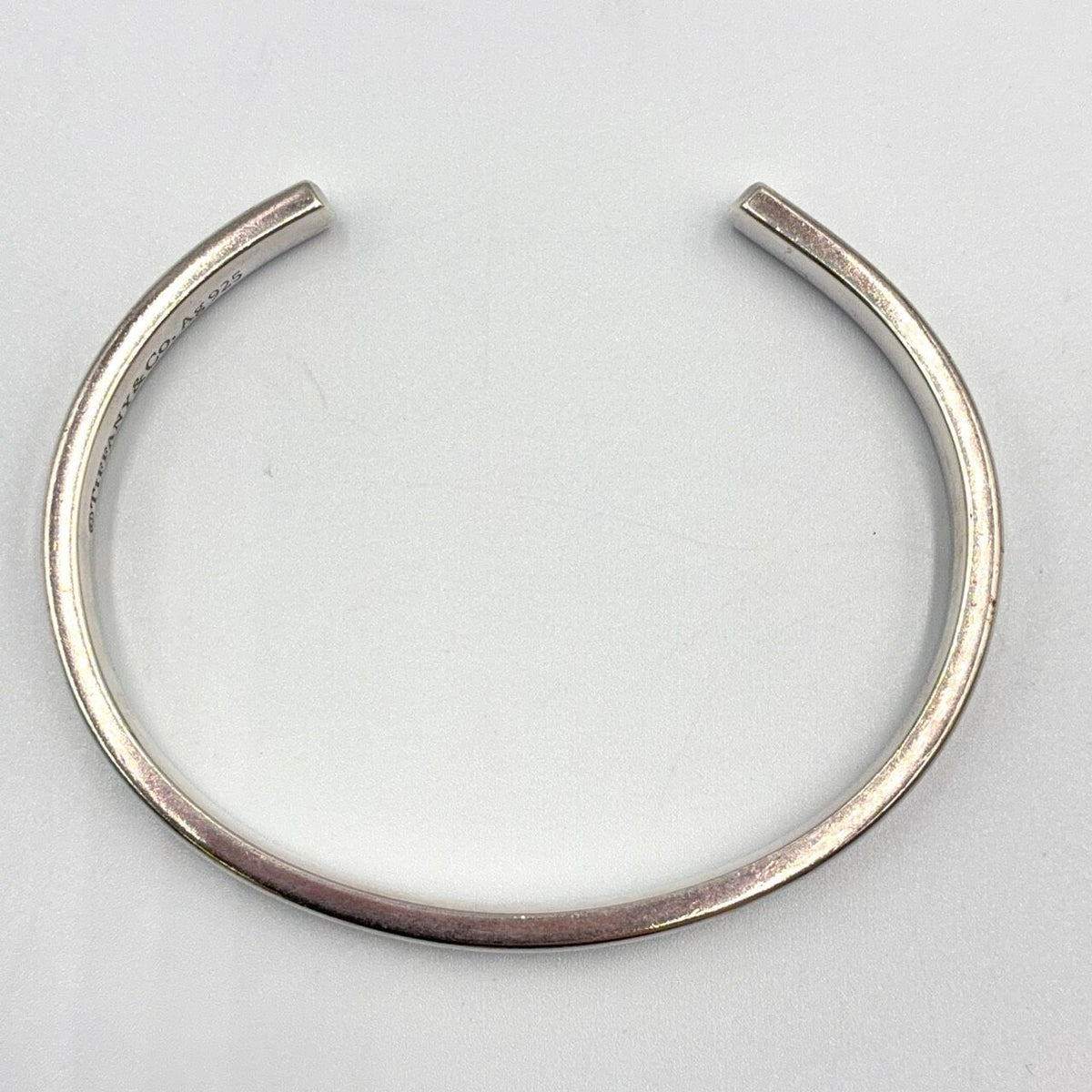 Tiffany & Co 1837 Cuff Silver Narrow Bangle Bracelet — view 4
