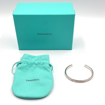 Tiffany & Co 1837 Cuff Silver Narrow Bangle Bracelet — view 8