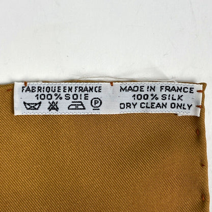 Hermes Carre 90 le Roy Soleil Scarf Sun King Silk Brown Multicolor — view 2