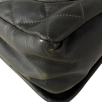 Chanel Shoulder Bag Maxi Quilted Gray Chain Silver — view 8