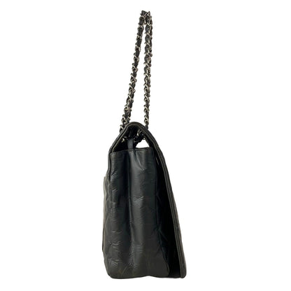 Chanel Shoulder Bag Maxi Quilted Gray Chain Silver — view 2