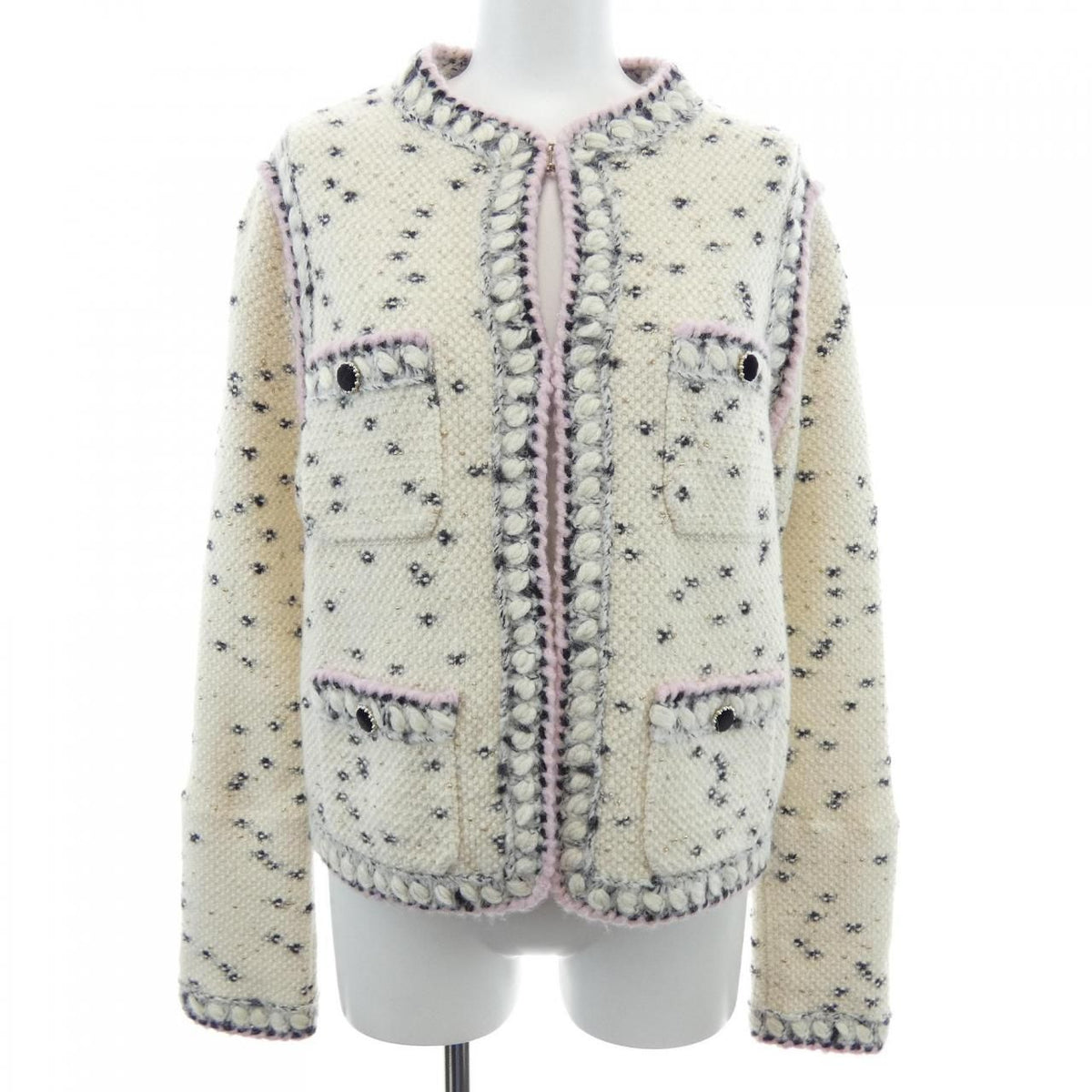 Chanel Collarless Jacket Black