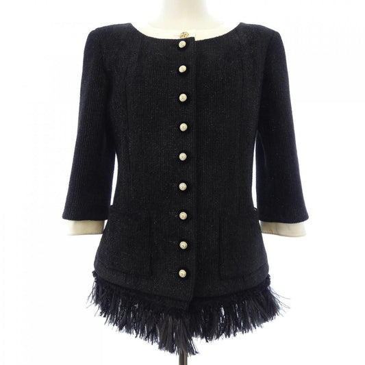 Chanel Collarless Jacket Black