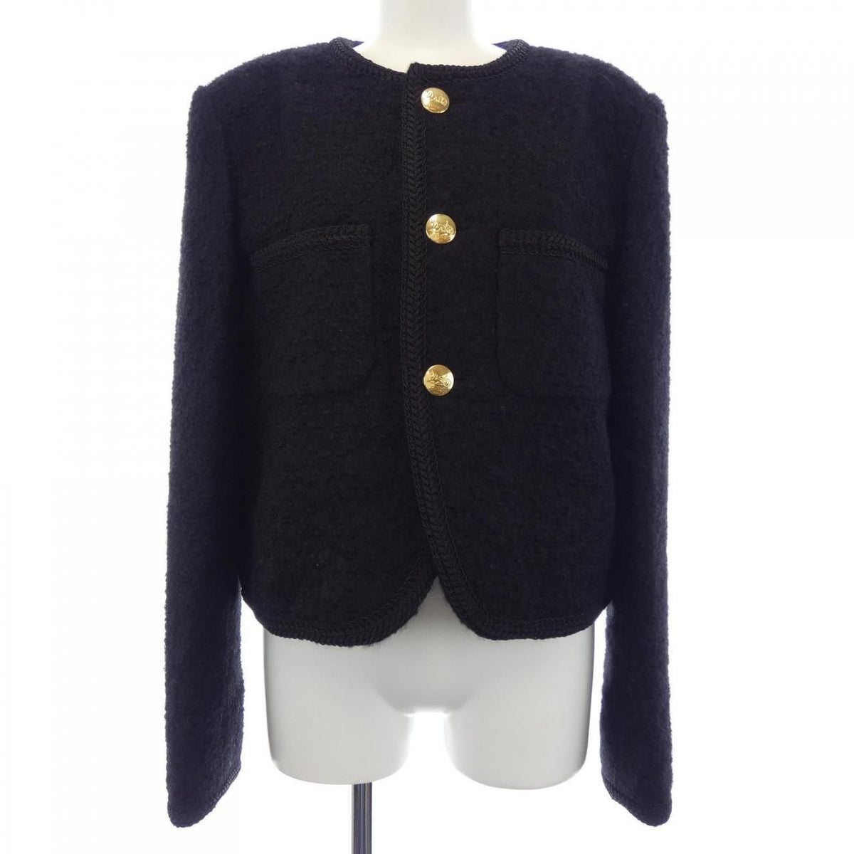 Celine Collarless Jacket Black