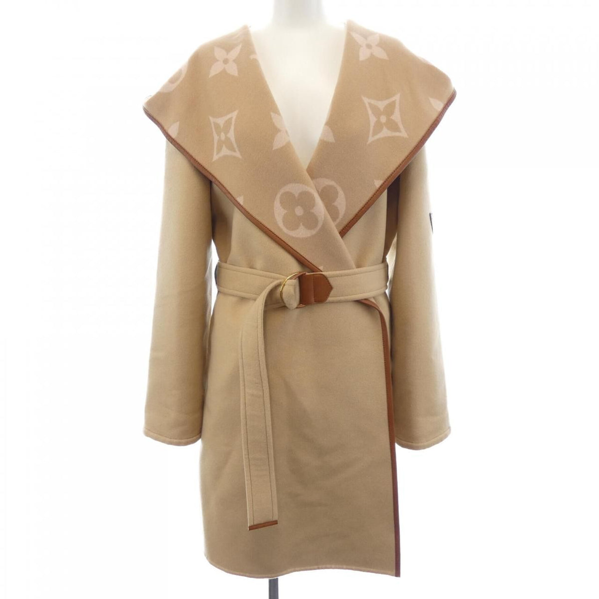 Louis Vuitton Belted Double Face Hooded Wrap Coat