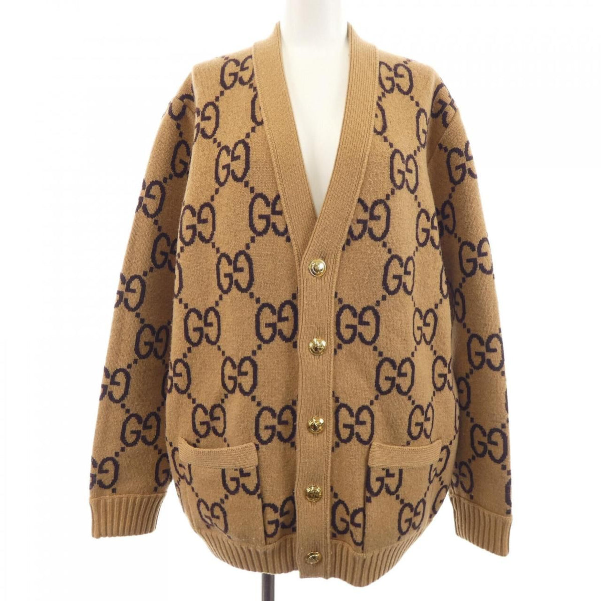 Gucci Reversible Wool Knit Cardigan