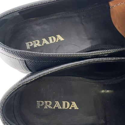 Prada Bicolor Coin Loafers Shoes Leather Brown Black — view 7