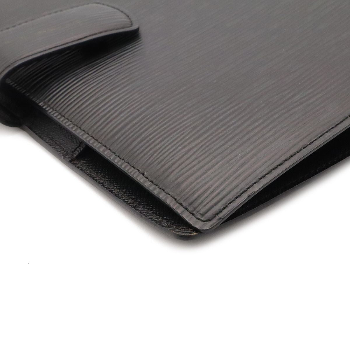 Louis Vuitton Epi Agenda GM Cover Planner Leather Noir Black Gold Ring — view 3