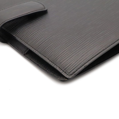 Louis Vuitton Epi Agenda GM Cover Planner Leather Noir Black Gold Ring — view 3