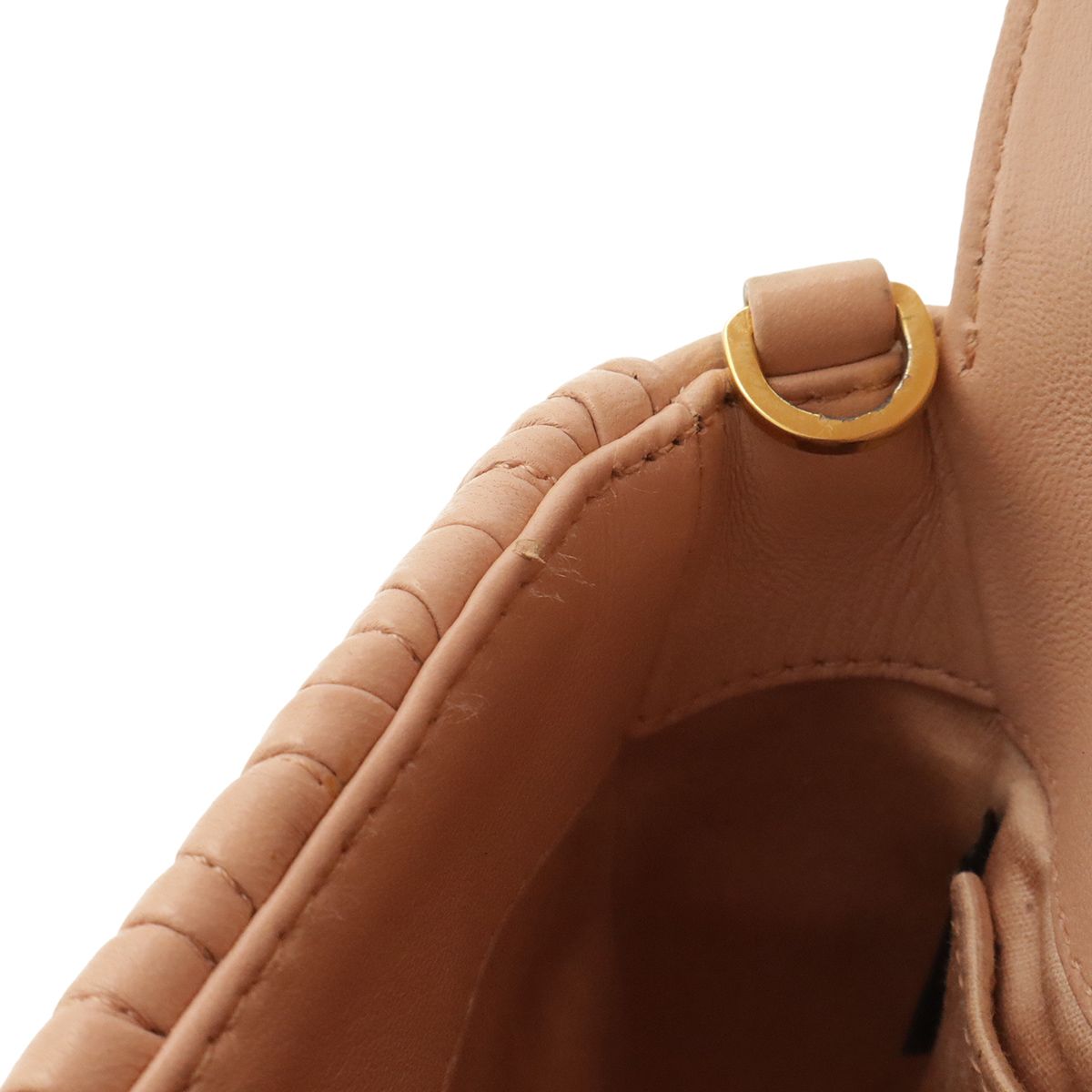 Miu Miu Matelasse Gathered Shoulder Bag Pochette Crossbody Leather Light Pink — view 6