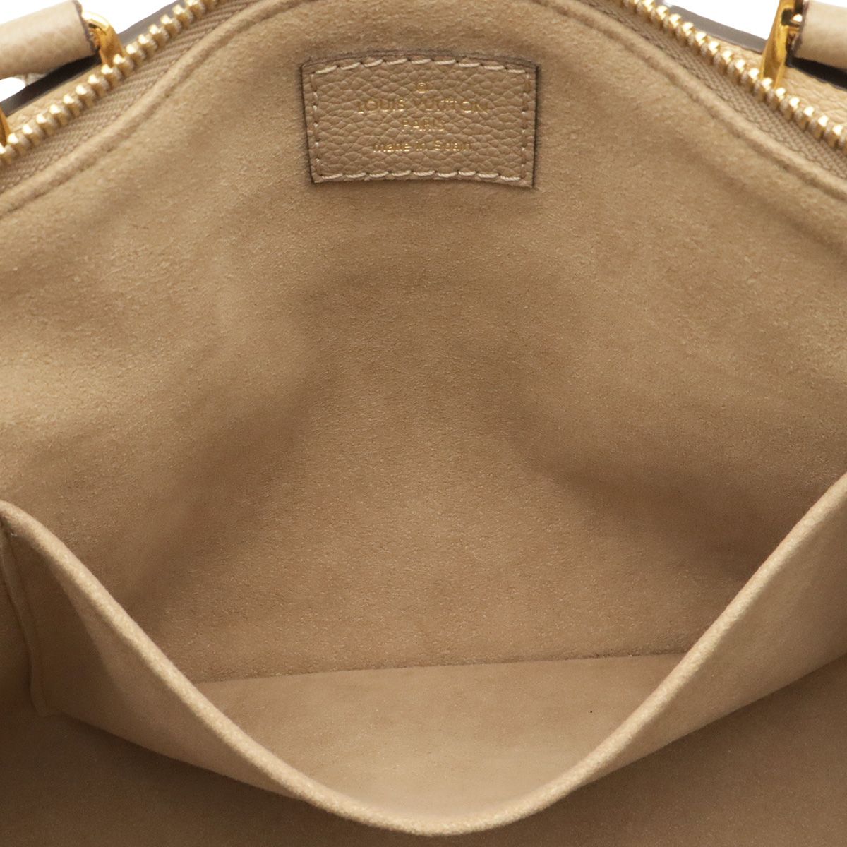 Louis Vuitton Monogram Empreinte Petit Palais PM Handbag Tourterelle Cream Shop — view 7