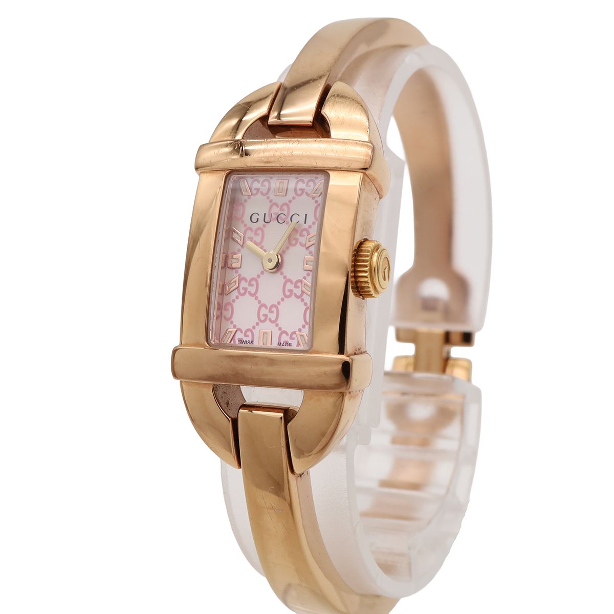 Gucci Bangle Watch Pink Shell Dial Sherry Line Pgp Quartz — view 4