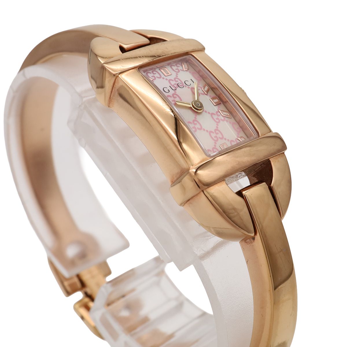 Gucci Bangle Watch Pink Shell Dial Sherry Line Pgp Quartz — view 5