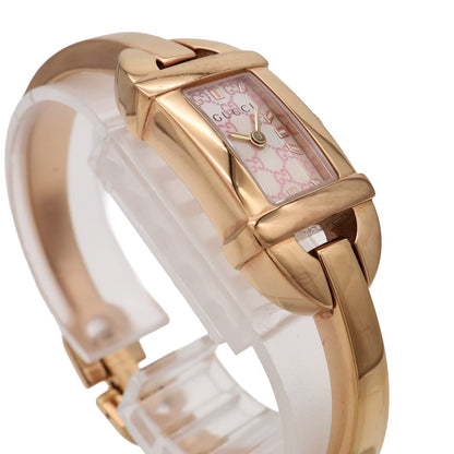 Gucci Bangle Watch Pink Shell Dial Sherry Line Pgp Quartz — view 5