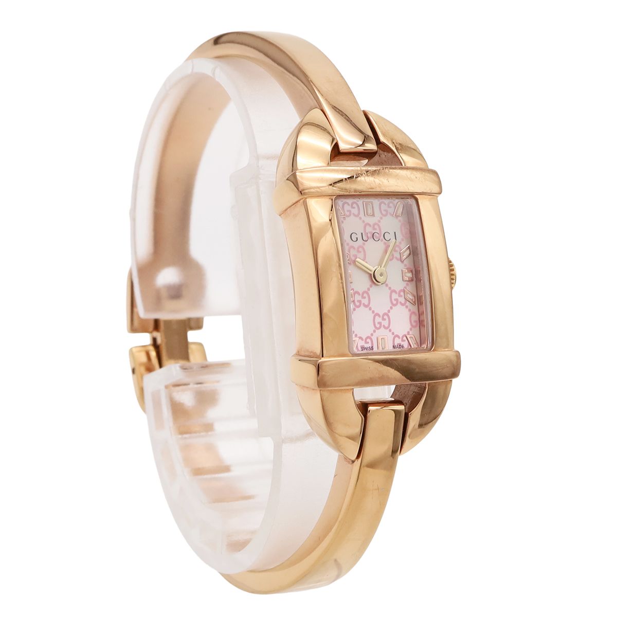Gucci Bangle Watch Pink Shell Dial Sherry Line Pgp Quartz — view 3