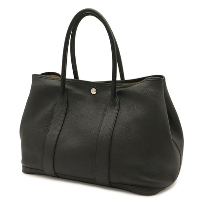 Hermes Garden Party PM Tote Bag Negonda Leather Black Silver — view 2